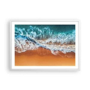 Poster in einem weißen Rahmen - Immer Hand in Hand - 70x50 cm