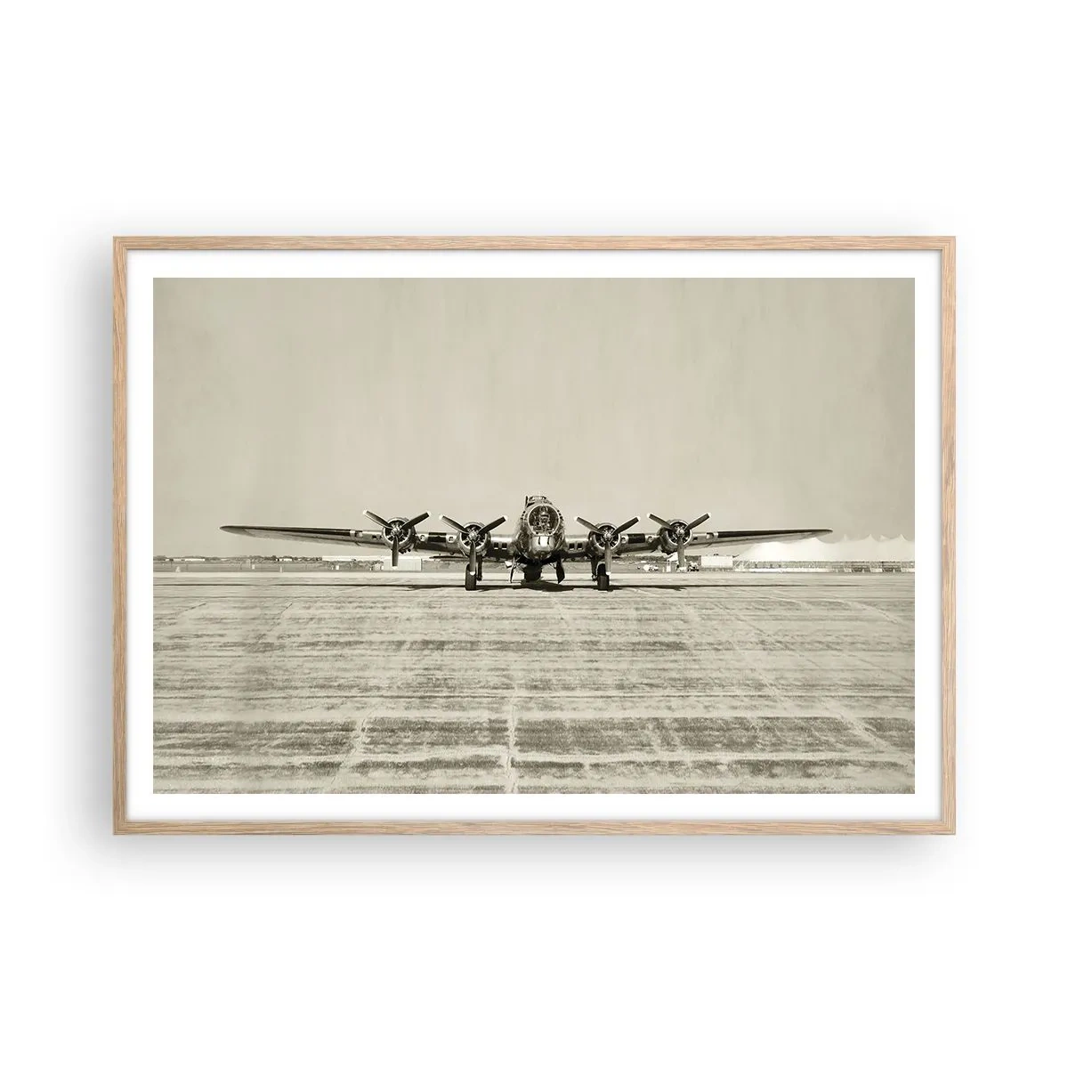 Poster in einem Rahmen aus heller Eiche - Wie immer bereit - 100x70 cm