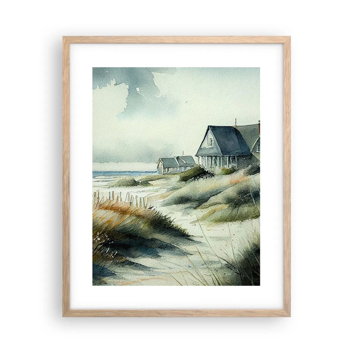 Poster in einem Rahmen aus heller Eiche - Abseits vom Trubel - 40x50 cm