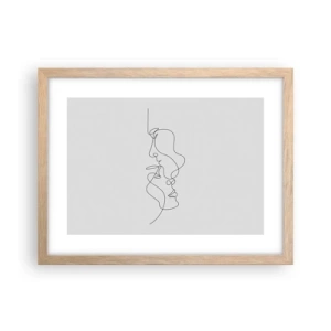 Poster in einem Rahmen aus heller Eiche - Die Hitze bitterer Begierden - 40x30 cm