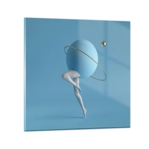 Glasbild - Bild auf glas - Und die Planeten spielen verrückt - 60x60 cm