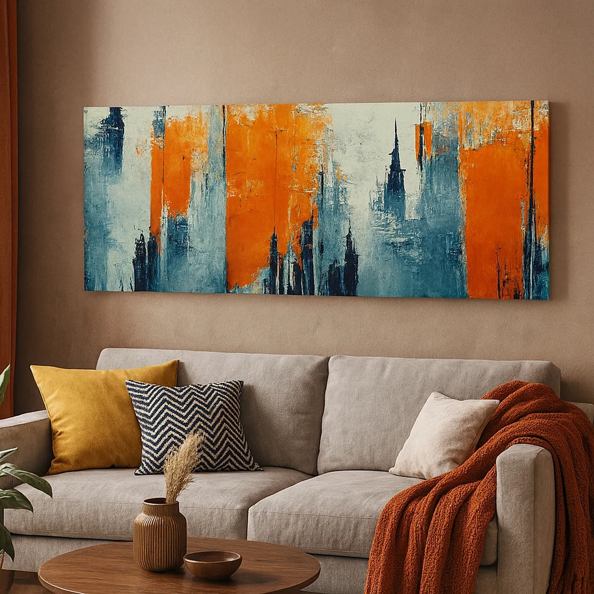 Bild auf Leinwand - Leinwandbild - Moderne Landschaft - 30x30 cm