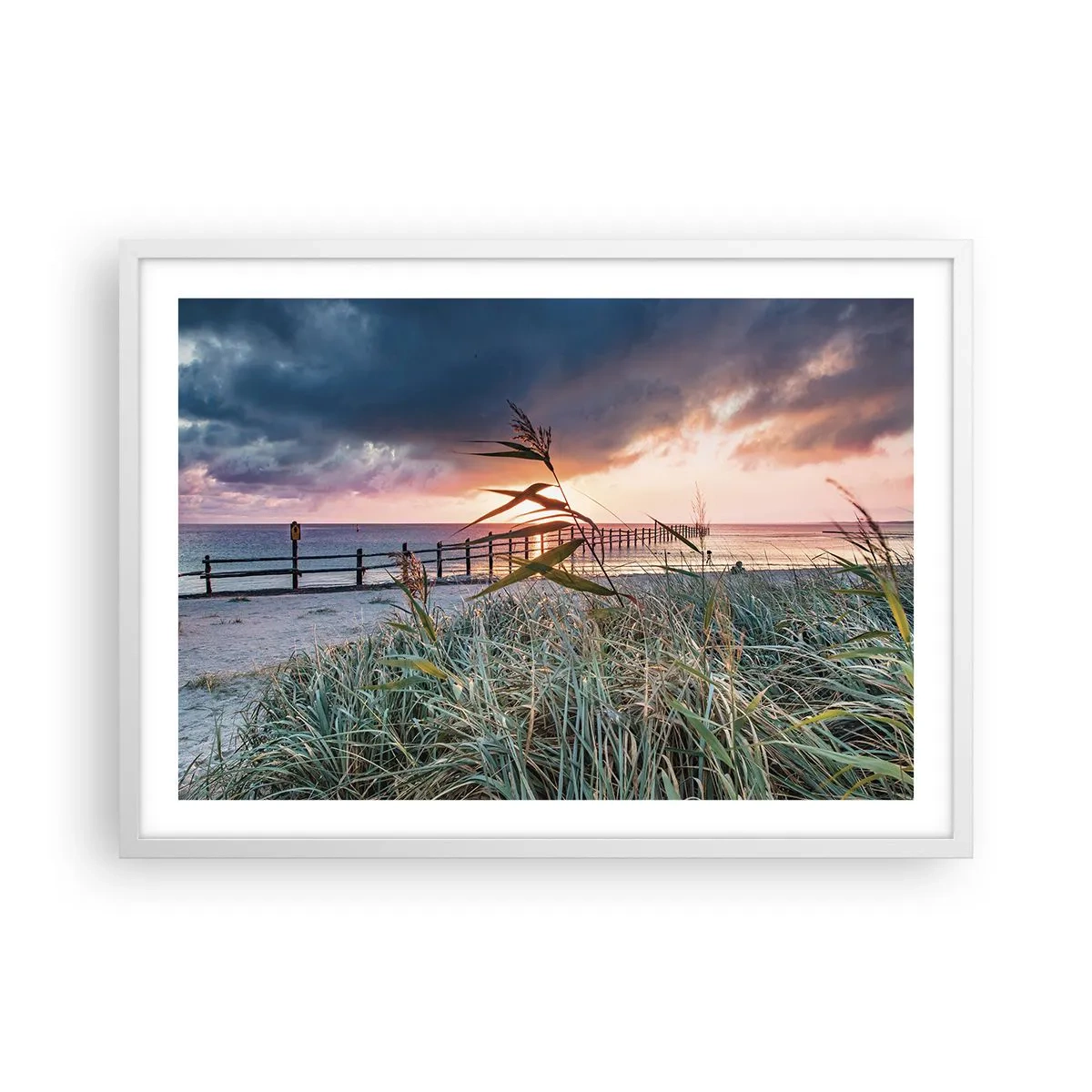 Poster in einem weißen Rahmen - Es vergeht nicht mit dem Wind - 70x50 cm