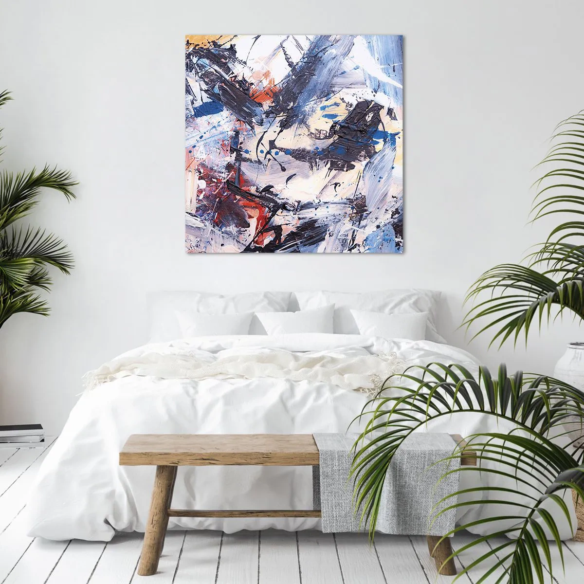 Bild auf Leinwand - Leinwandbild - Verrückter Tanz der Abstraktion - 40x40 cm