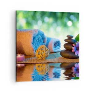 Bild auf Leinwand - Leinwandbild - Zeit für den Körper - 50x50 cm