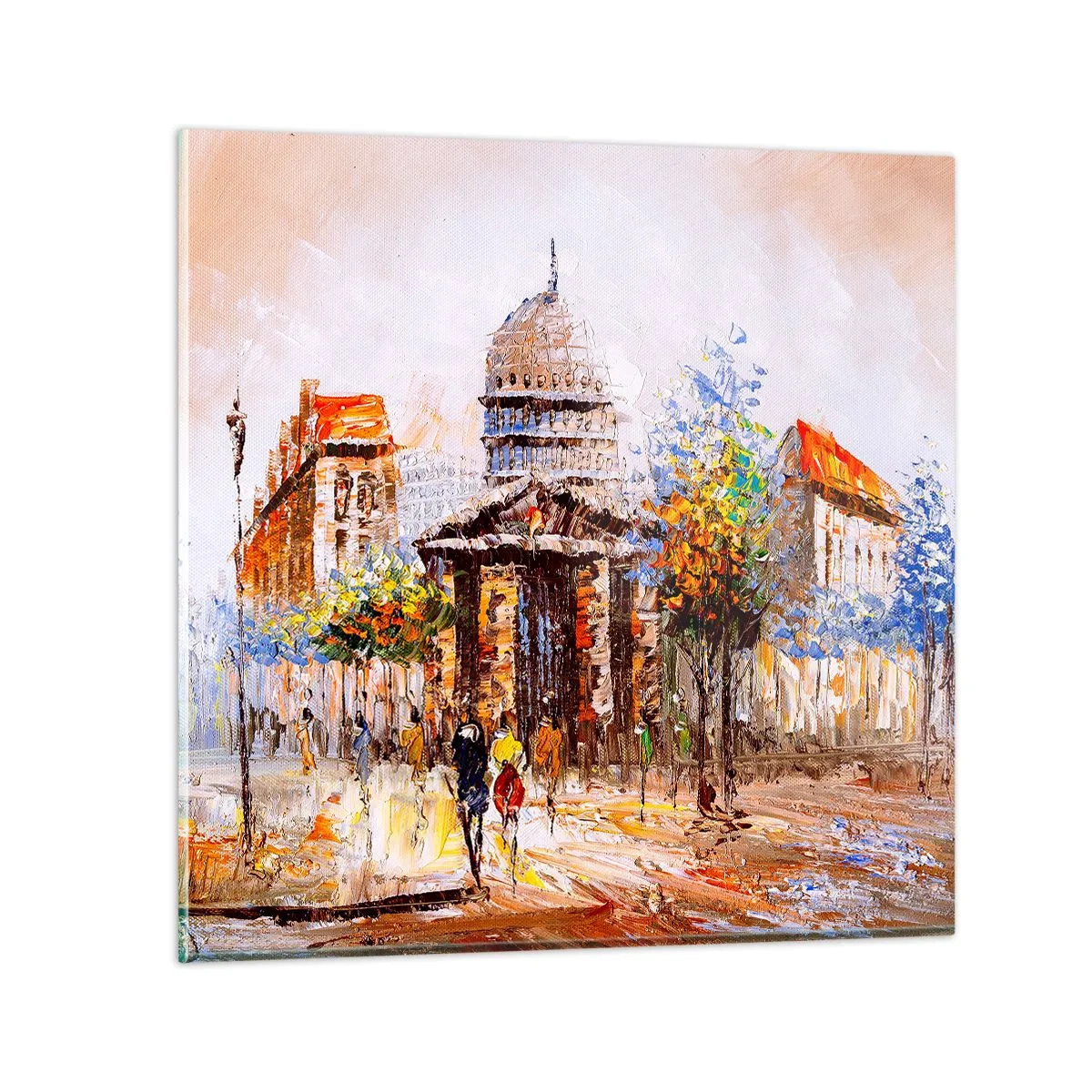 Glasbild - Bild auf glas - Pariser Spaziergang - 70x70 cm
