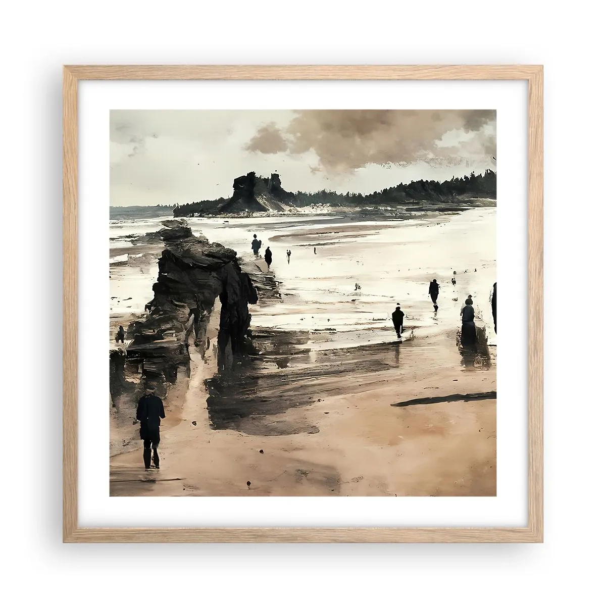 Poster in einem Rahmen aus heller Eiche - Einberufen - 50x50 cm