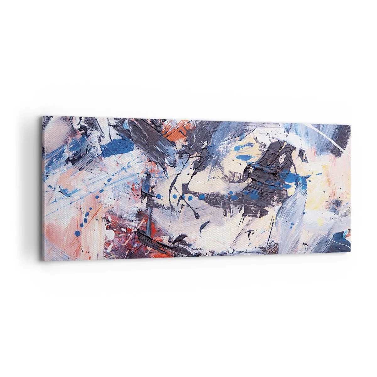 Bild auf Leinwand - Leinwandbild - Verrückter Tanz der Abstraktion - 100x40 cm