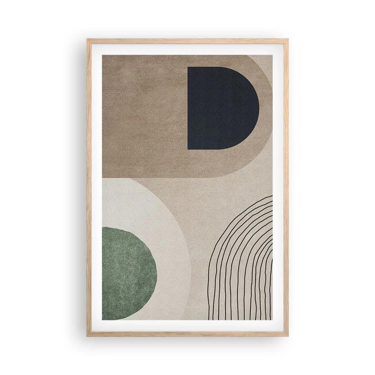 Poster in einem Rahmen aus heller Eiche - Sanftheit des Ovals - 61x91 cm