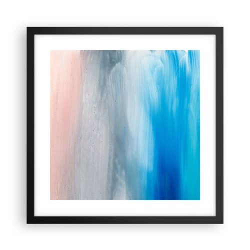 Poster in einem schwarzem Rahmen - Elemente: Luft - 40x40 cm