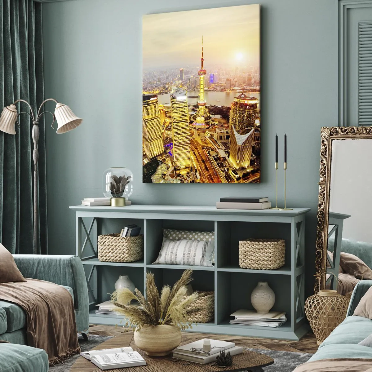 Bild auf Leinwand - Leinwandbild - Asiatischer Traum - 45x80 cm
