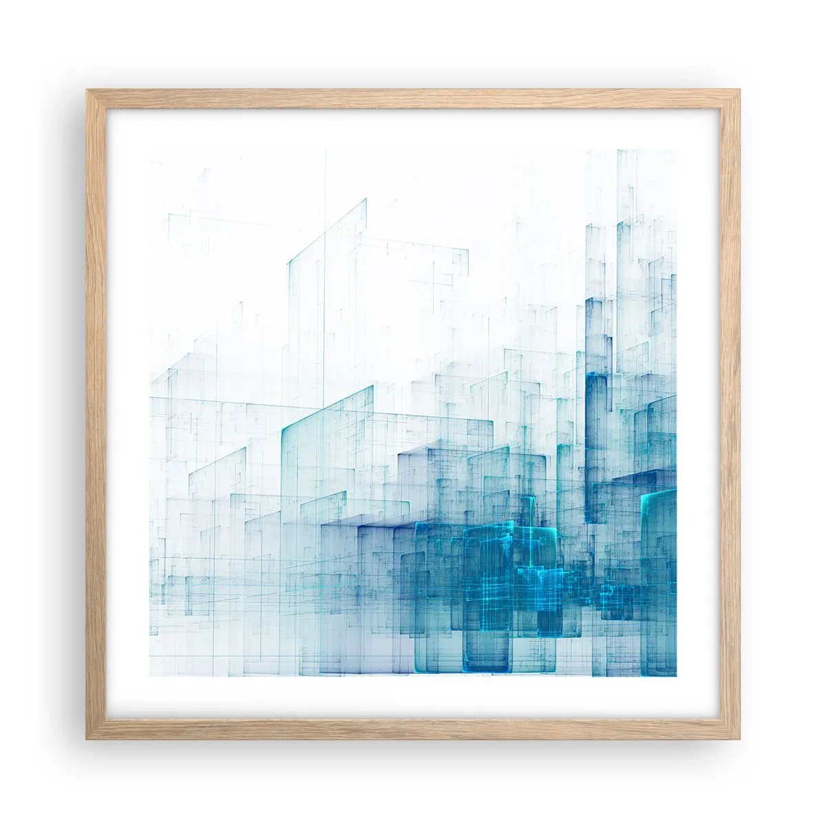 Poster in einem Rahmen aus heller Eiche - Wie der Raum wgeschaffen urde - 50x50 cm