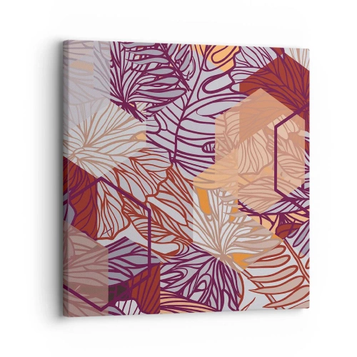 Bild auf Leinwand - Leinwandbild - Unmögliche Beziehung zwischen Geometrie und Natur - 30x30 cm