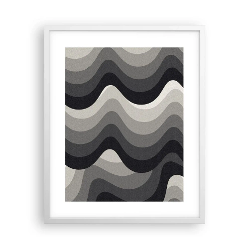 Poster in einem weißen Rahmen - Eine Welle nach der anderen - 40x50 cm