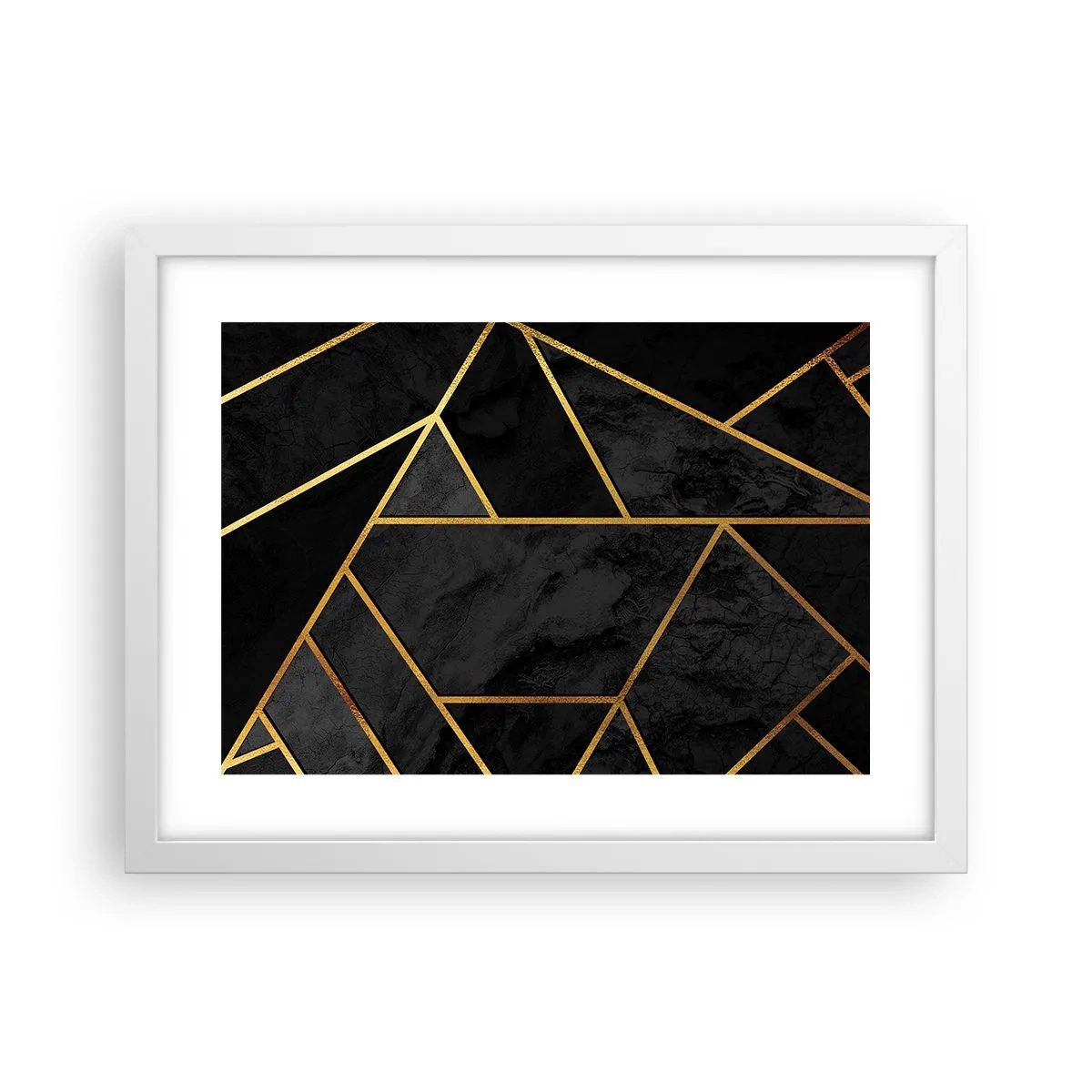 Poster in einem weißen Rahmen - Dunkelheit und Glanz - 40x30 cm