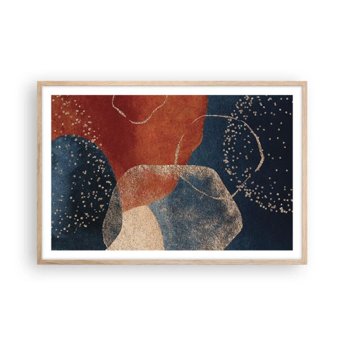 Poster in einem Rahmen aus heller Eiche - Die Leichtigkeit des Seins - 91x61 cm