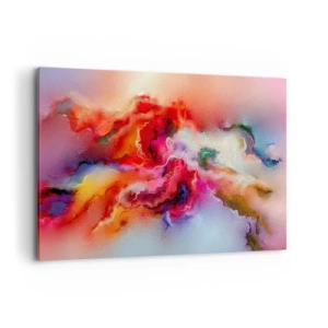 Bild auf Leinwand - Leinwandbild - Bunte Abstraktion mit dynamischer Komposition - 120x80cm - Wie man Träume fängt - rauchen - Moderne Wanddekoration für Wohnzimmer und Schlafzimmer ARTTOR