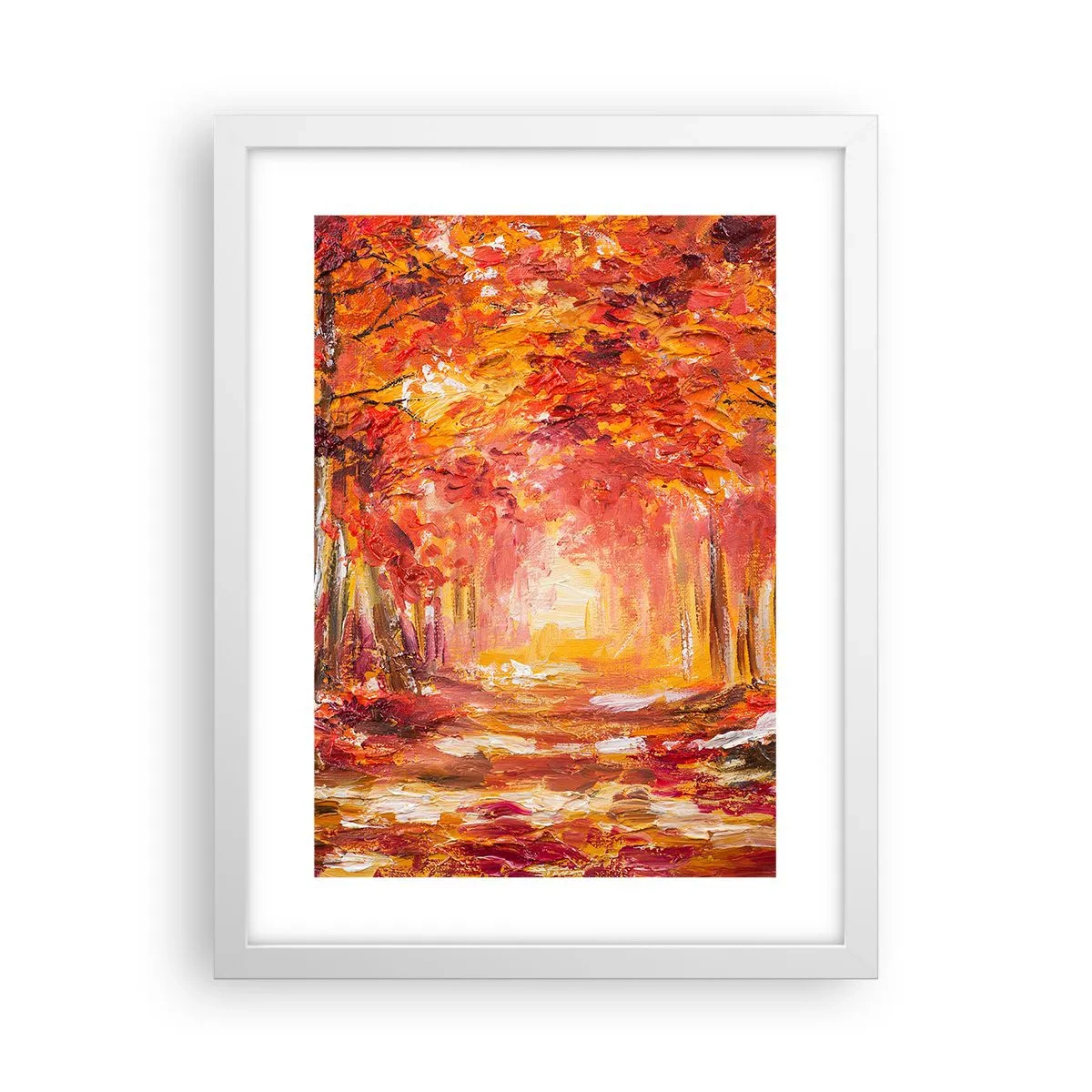 Poster in einem weißen Rahmen - Kupferwald - 30x40 cm