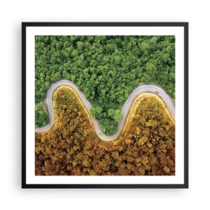 Poster in einem schwarzem Rahmen - Grenzen und Durchbrüche - 60x60 cm