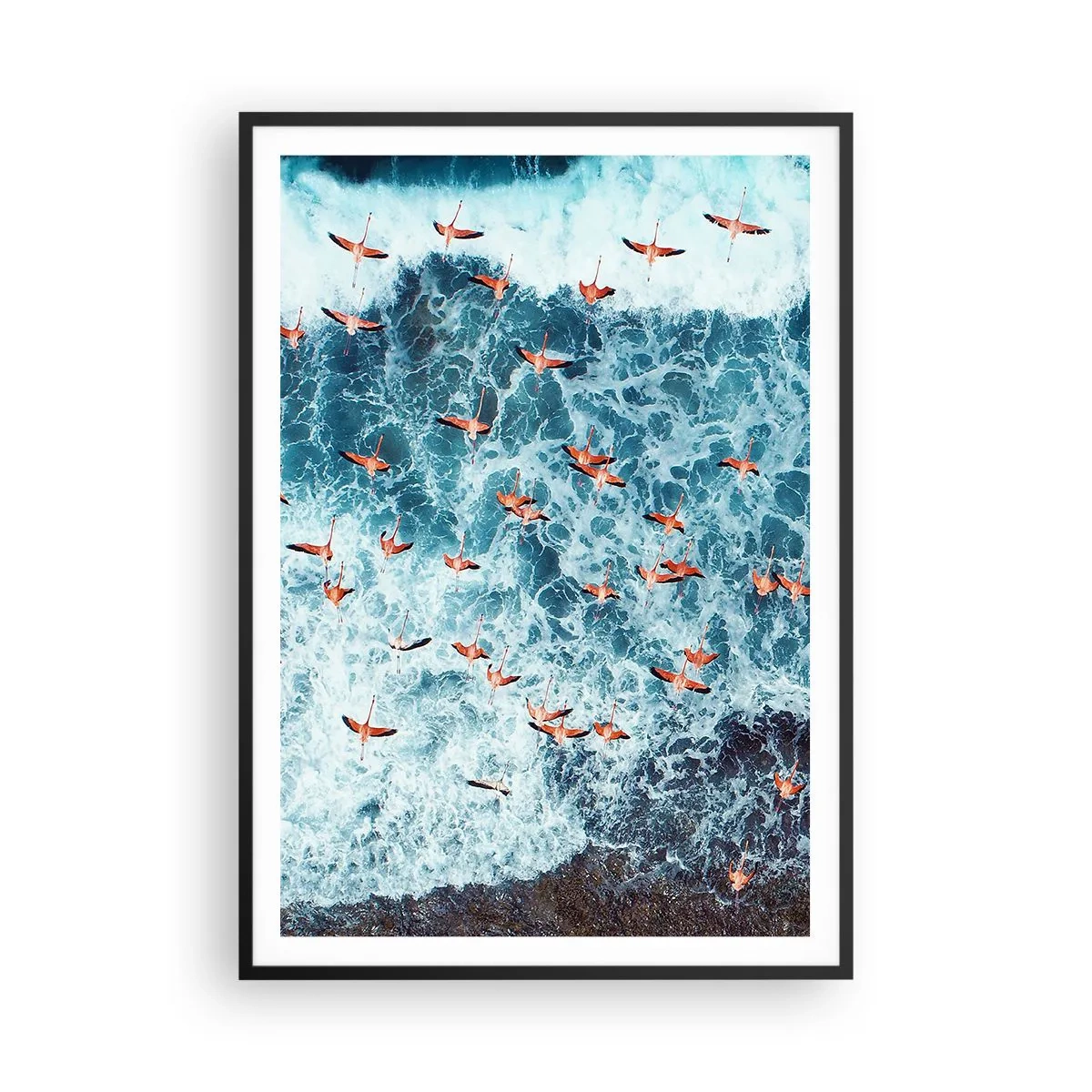 Poster in einem schwarzem Rahmen - Die Küstenparade - 70x100 cm