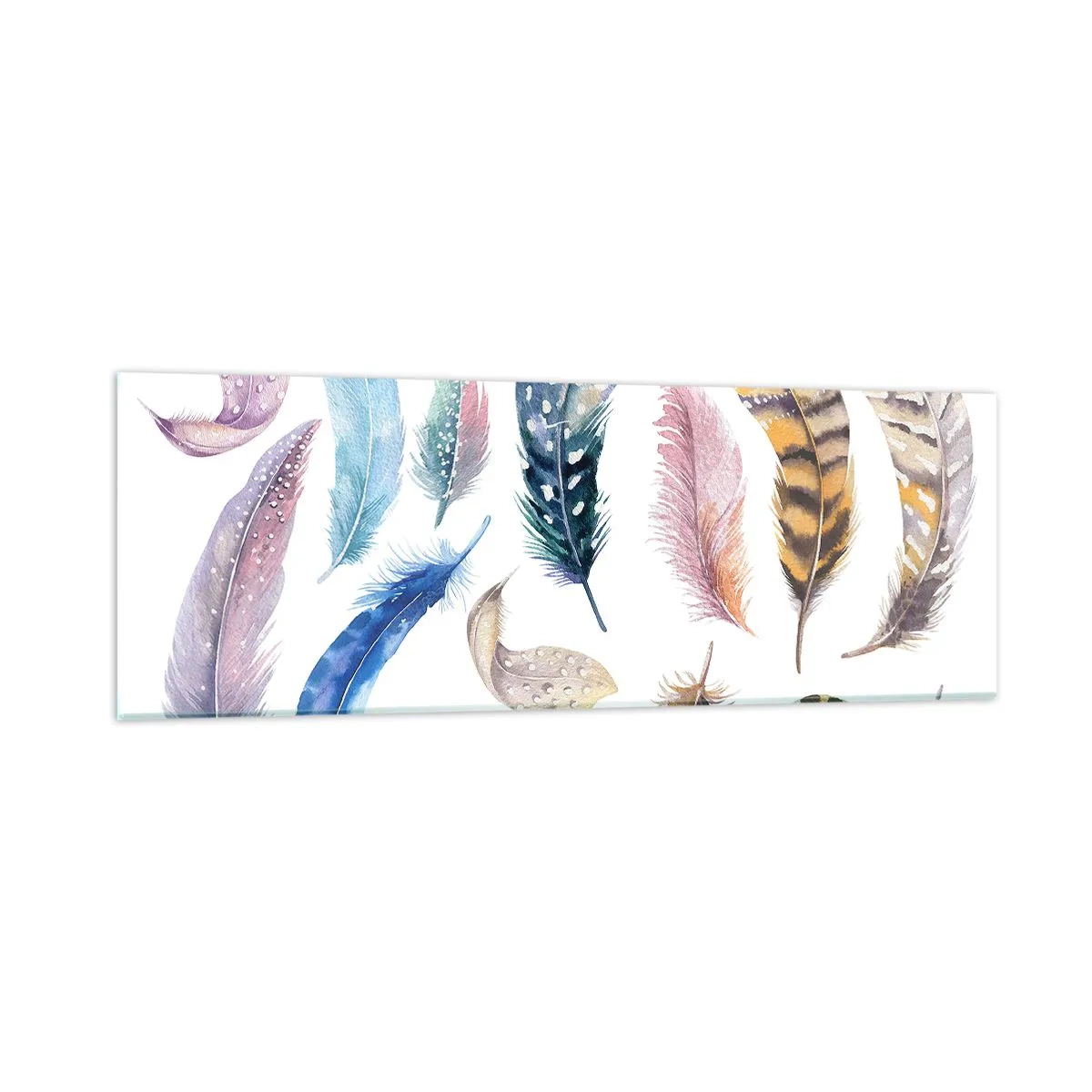 Glasbild - Bild auf glas - Hell, bunt und bunt - 90x30 cm