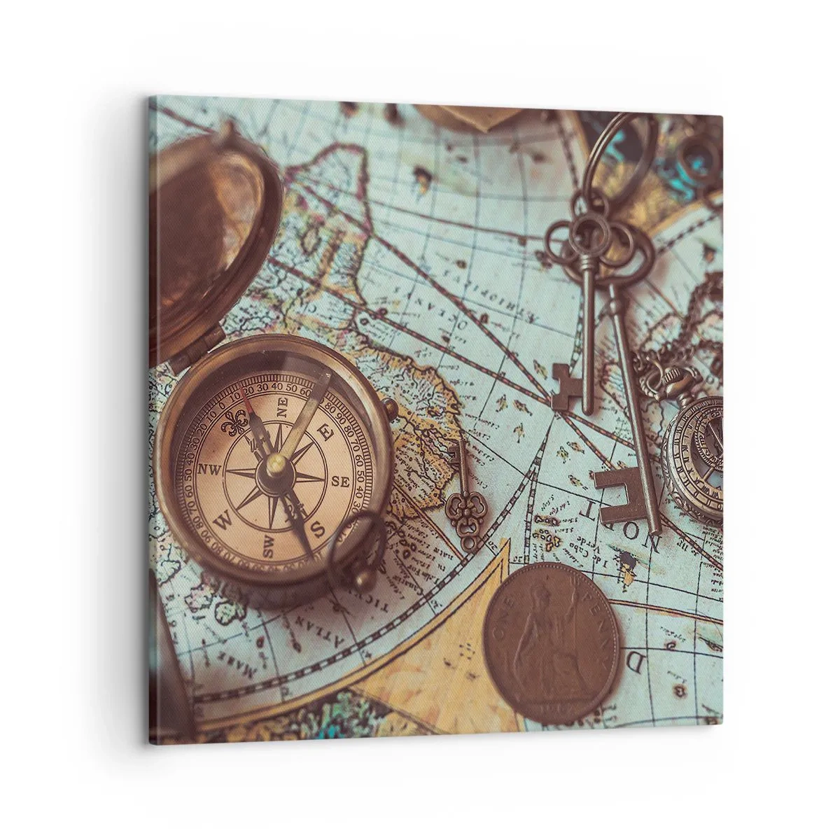 Bild auf Leinwand - Leinwandbild - Für den Abenteurer - 60x60 cm