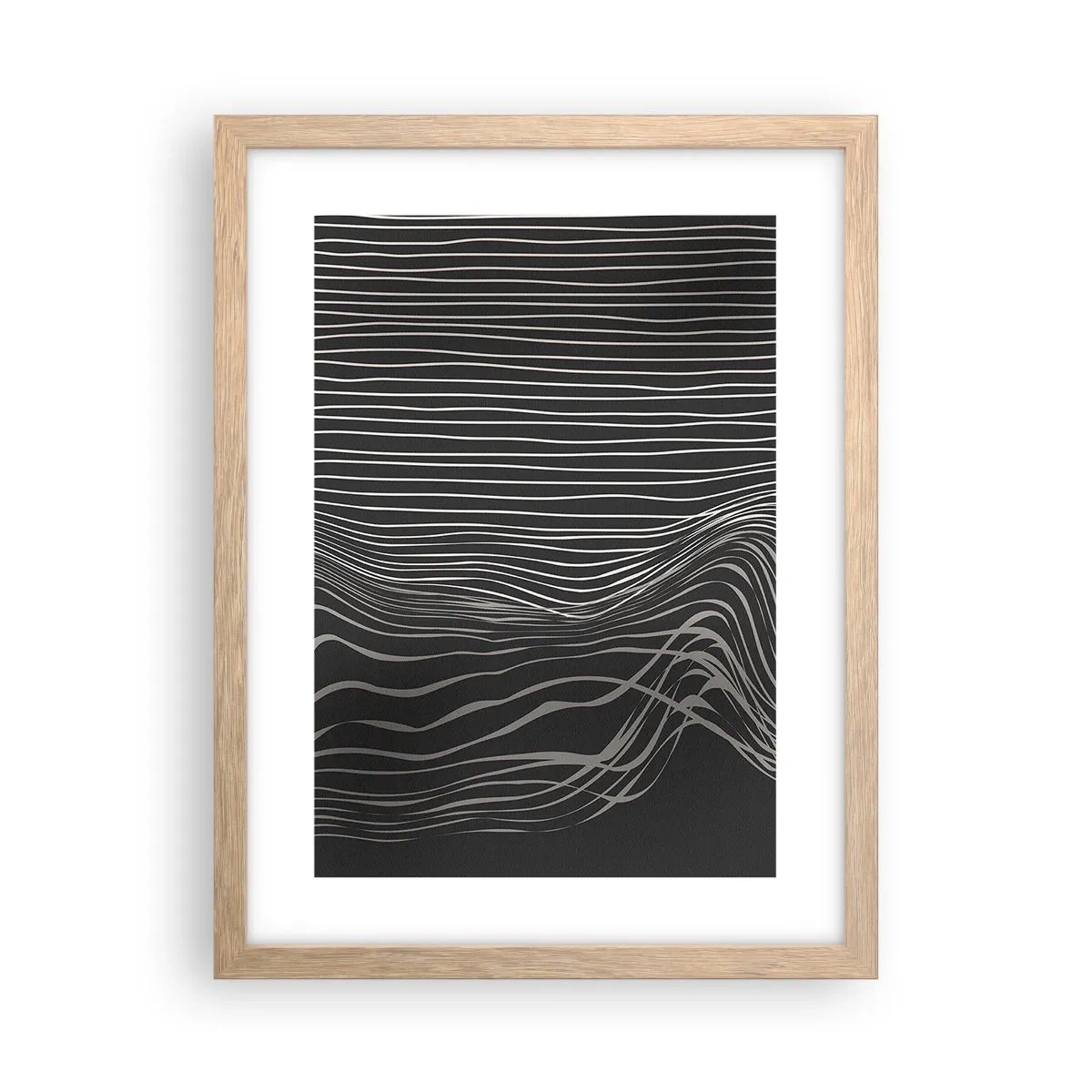 Poster in einem Rahmen aus heller Eiche - Rhythmus und Akzent - 30x40 cm