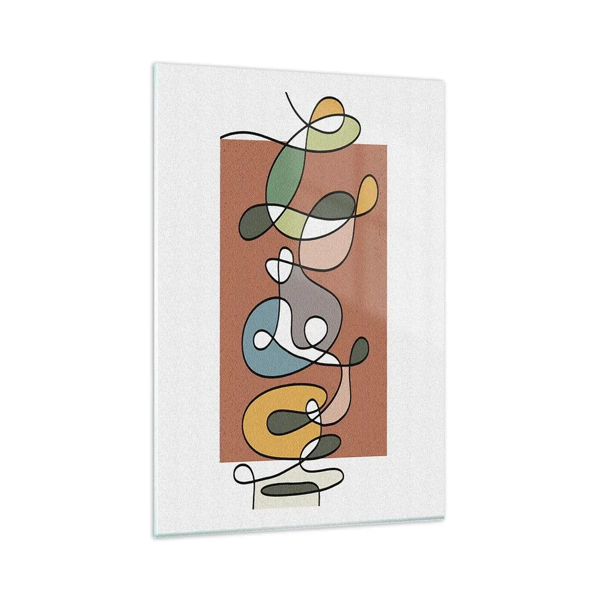 Glasbild - Bild auf glas - Abstraktion: bunter Tanz - 80x120 cm