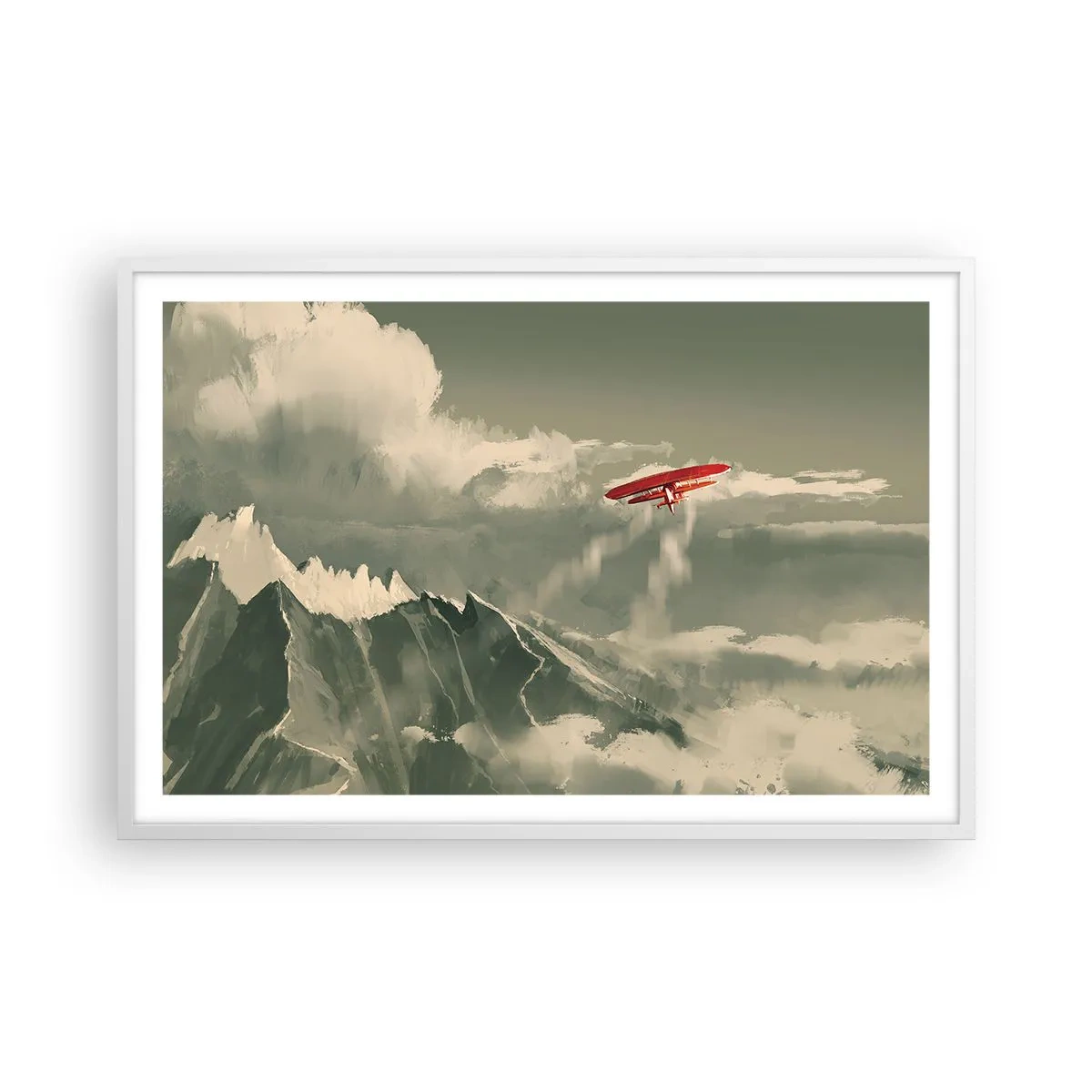 Poster in einem weißen Rahmen - Furchtloser Pionier - 91x61 cm