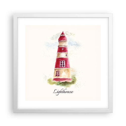 Poster in einem weißen Rahmen - Das Wetter ringsum ist immer gut - 40x40 cm