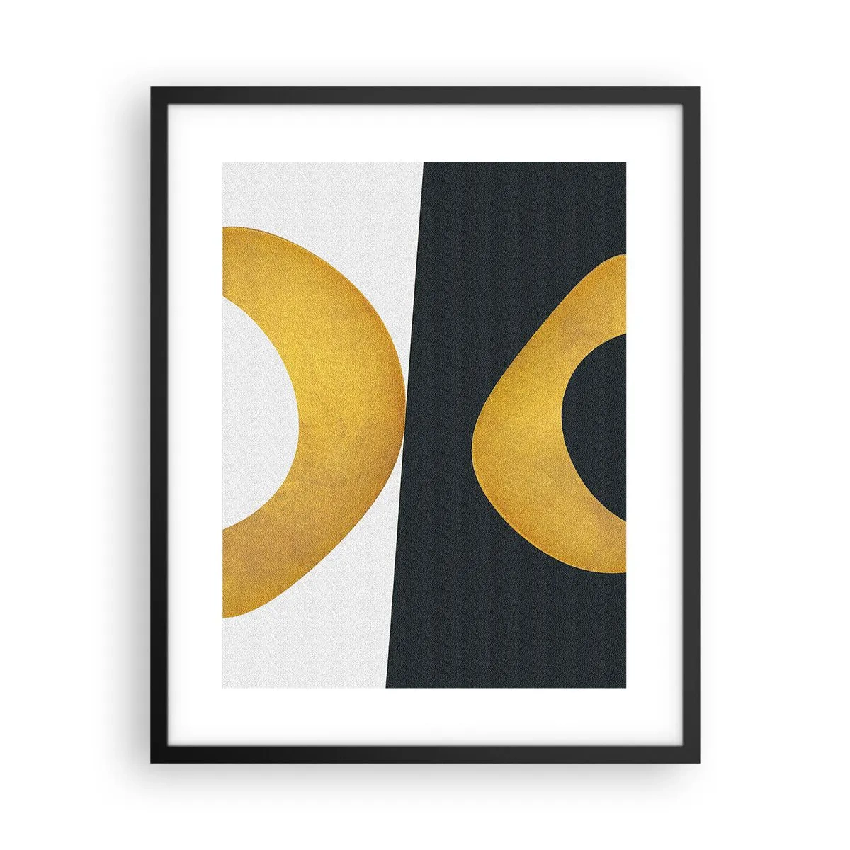 Poster in einem schwarzem Rahmen - Erstens: Gold - 40x50 cm
