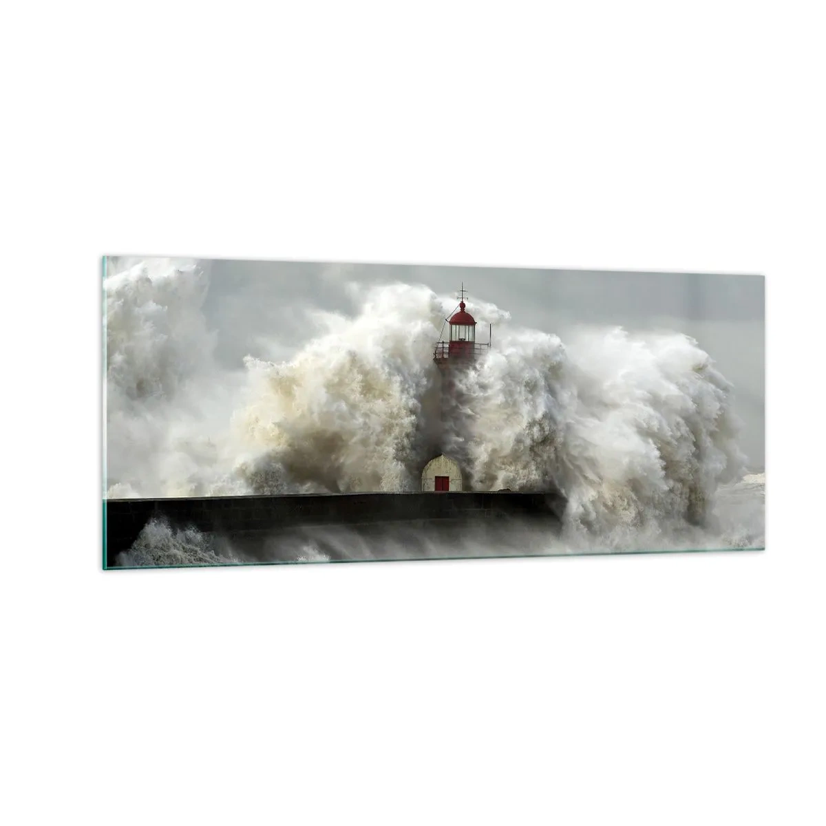 Glasbild - Bild auf glas - Die Wut des Ozeans - 100x40 cm