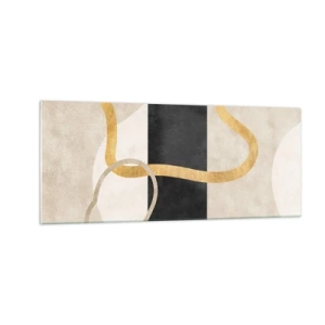 Glasbild - Bild auf glas - Schleifenformen - 100x40 cm