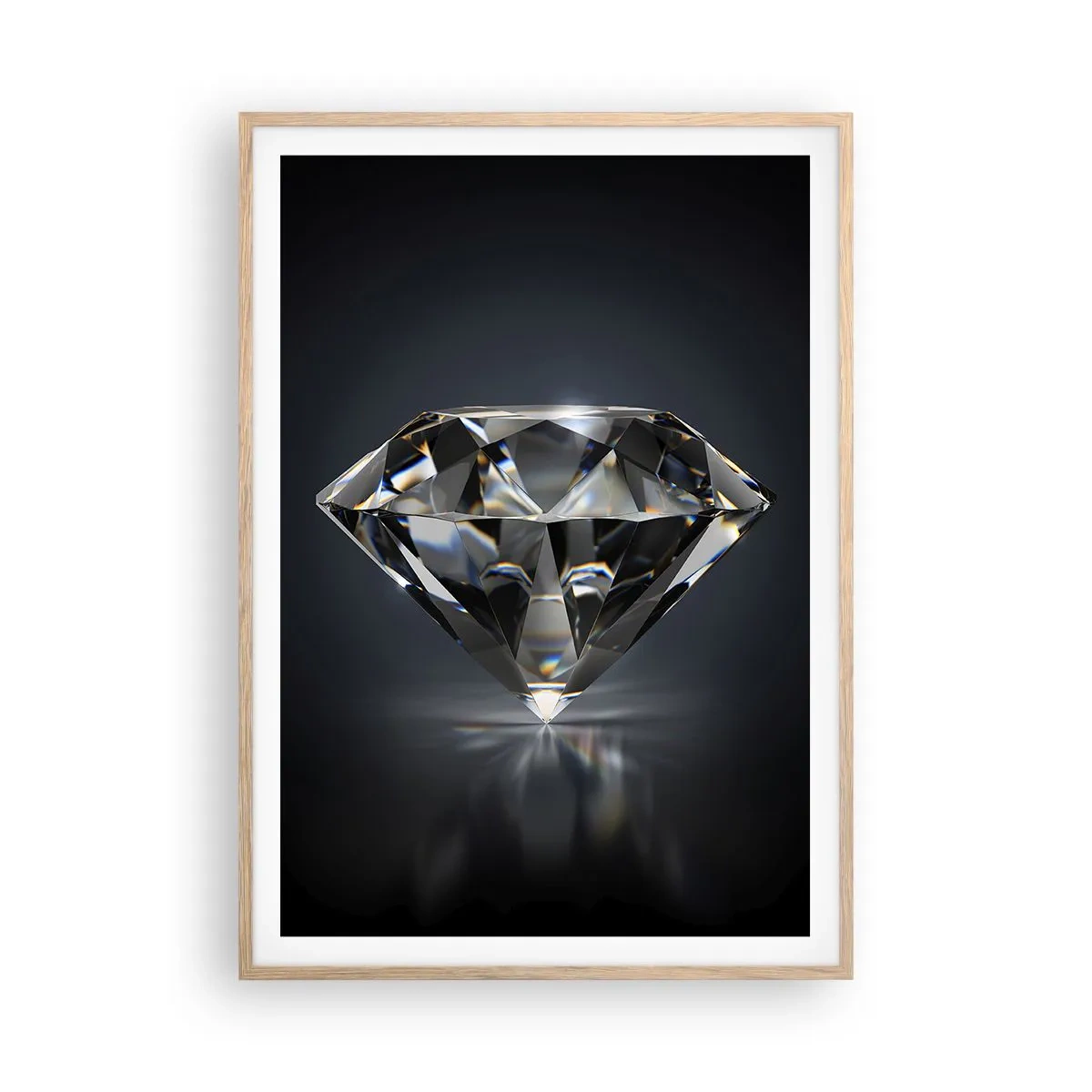 Poster in einem Rahmen aus heller Eiche - Beste Freundin - 70x100 cm