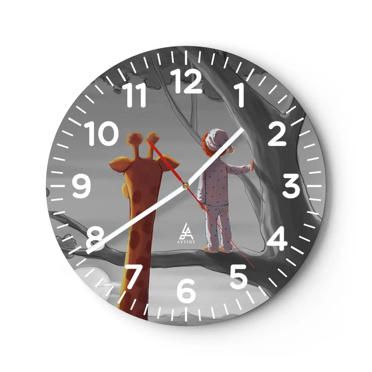 Wanduhr - Glasuhr - Das passiert wirklich - 40x40 cm