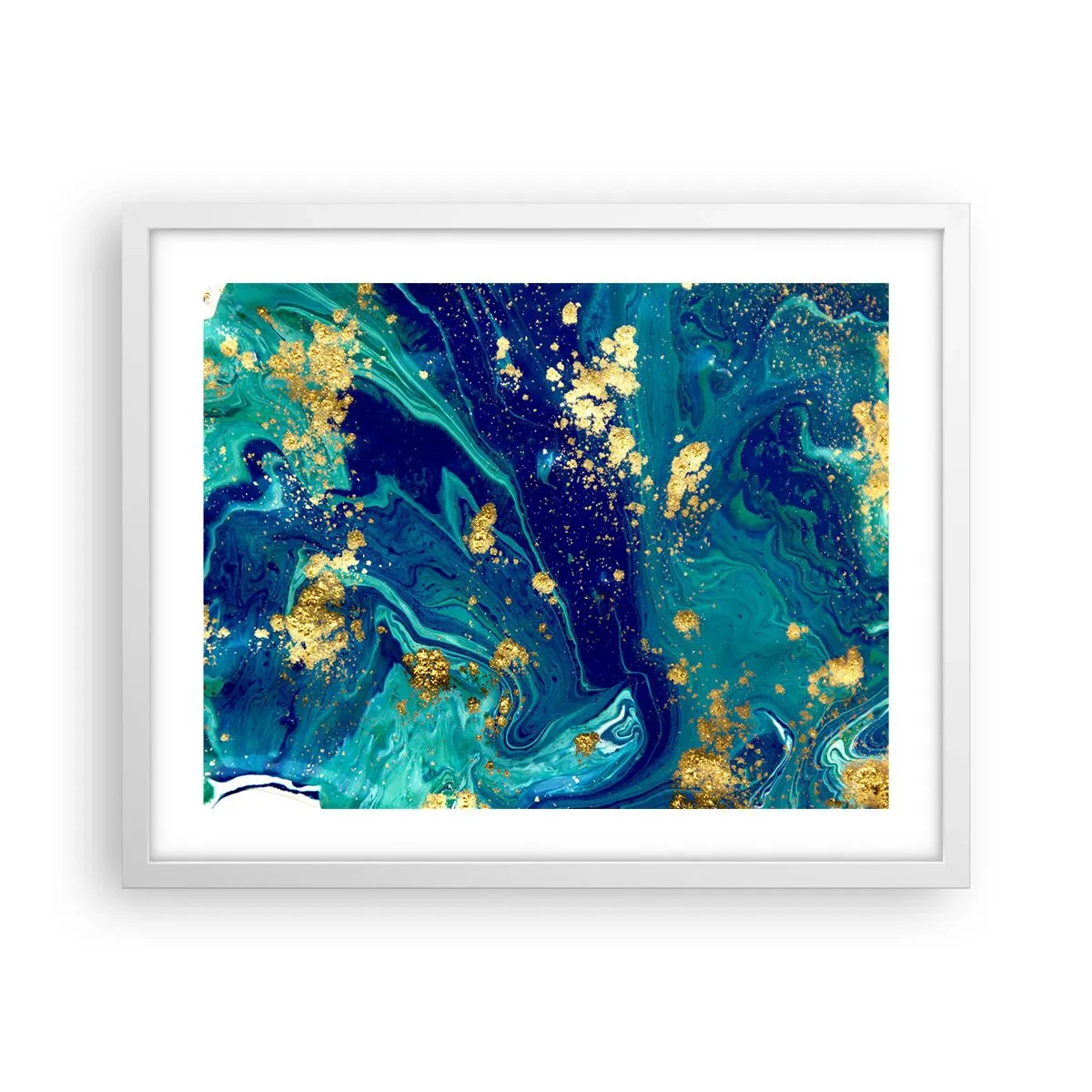 Poster in einem weißen Rahmen - Die Blütenblätter der Sonne - 50x40 cm