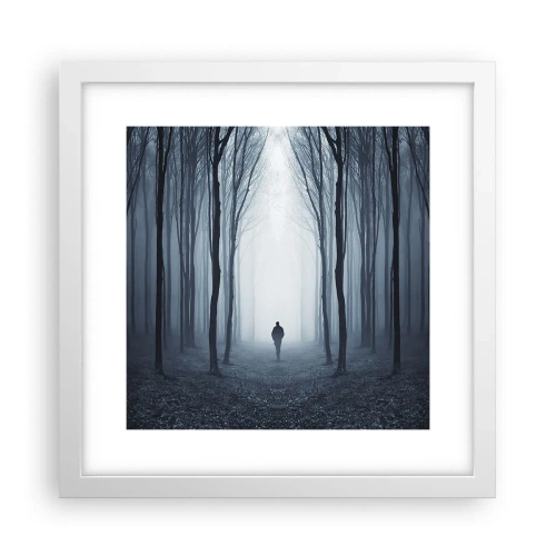 Poster in einem weißen Rahmen - Alles einfach und übersichtlich - 30x30 cm