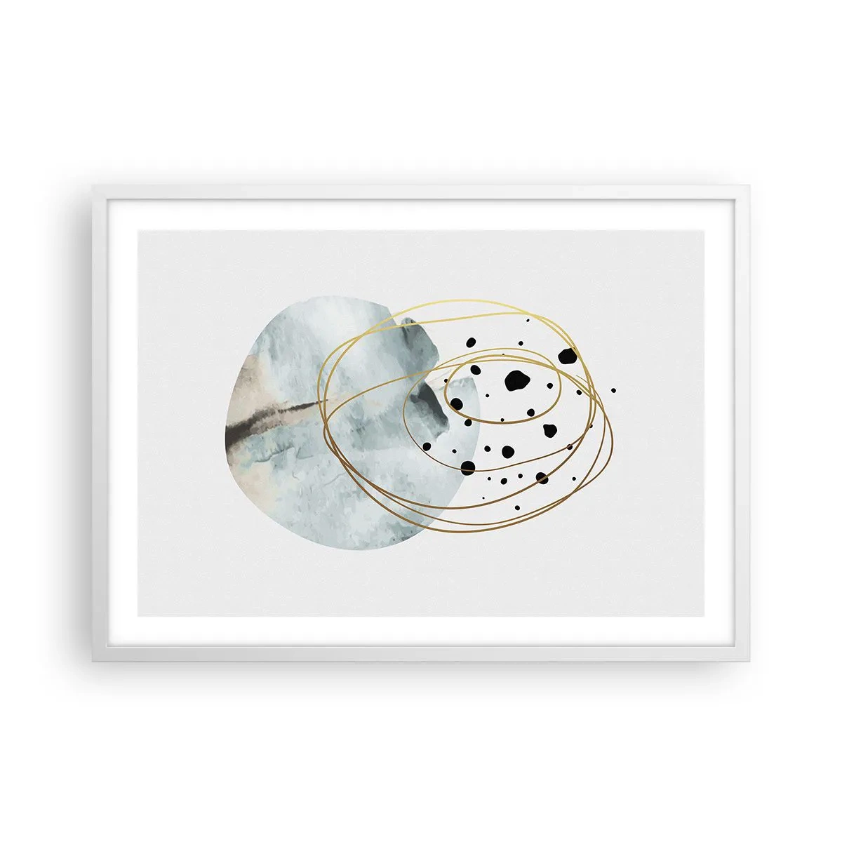 Poster in einem weißen Rahmen - Vom Weltraum umarmt - 70x50 cm