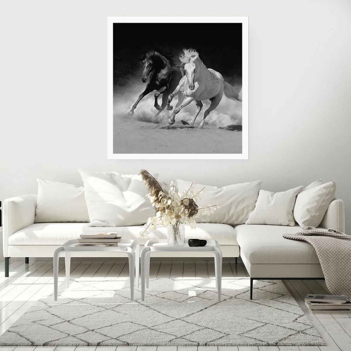 Poster - Galopp der Freiheit - 40x40 cm