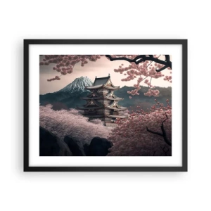 Poster in einem schwarzem Rahmen - Land der Kirschblüten - 50x40 cm