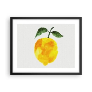 Poster in einem schwarzem Rahmen - So schmeckt man die Sonne - 50x40 cm