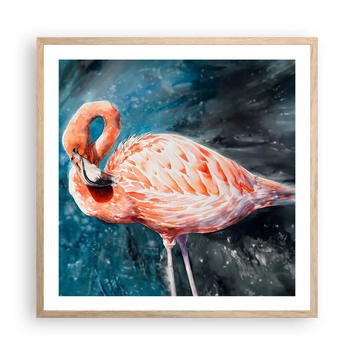 Poster in einem Rahmen aus heller Eiche - Von Natur aus dekorativ - 60x60 cm