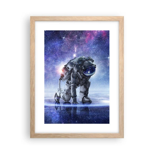 Poster in einem Rahmen aus heller Eiche - Der Sternenhimmel über mir - 30x40 cm