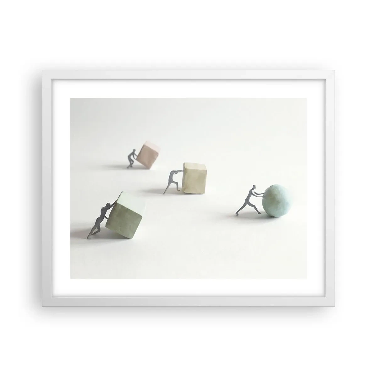 Poster in einem weißen Rahmen - Pures Leben - 50x40 cm