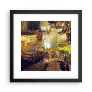 Poster in einem schwarzem Rahmen - Kalt, wärmer, heiß - 30x30 cm