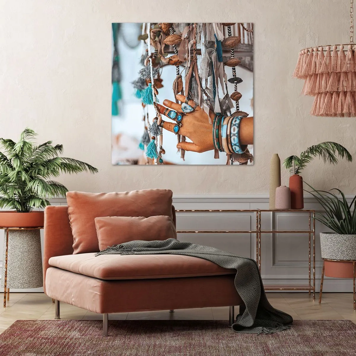 Bild auf Leinwand - Leinwandbild - Lokale Schätze - 70x70 cm