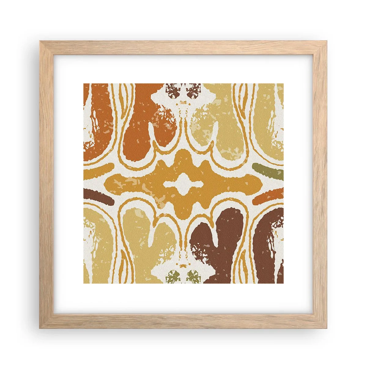 Poster in einem Rahmen aus heller Eiche - Sentimentale Abstraktion - 30x30 cm