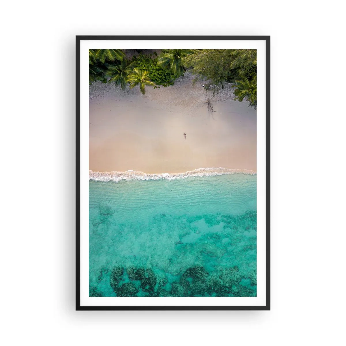 Poster in einem schwarzem Rahmen - Paradiesstrand - 70x100 cm
