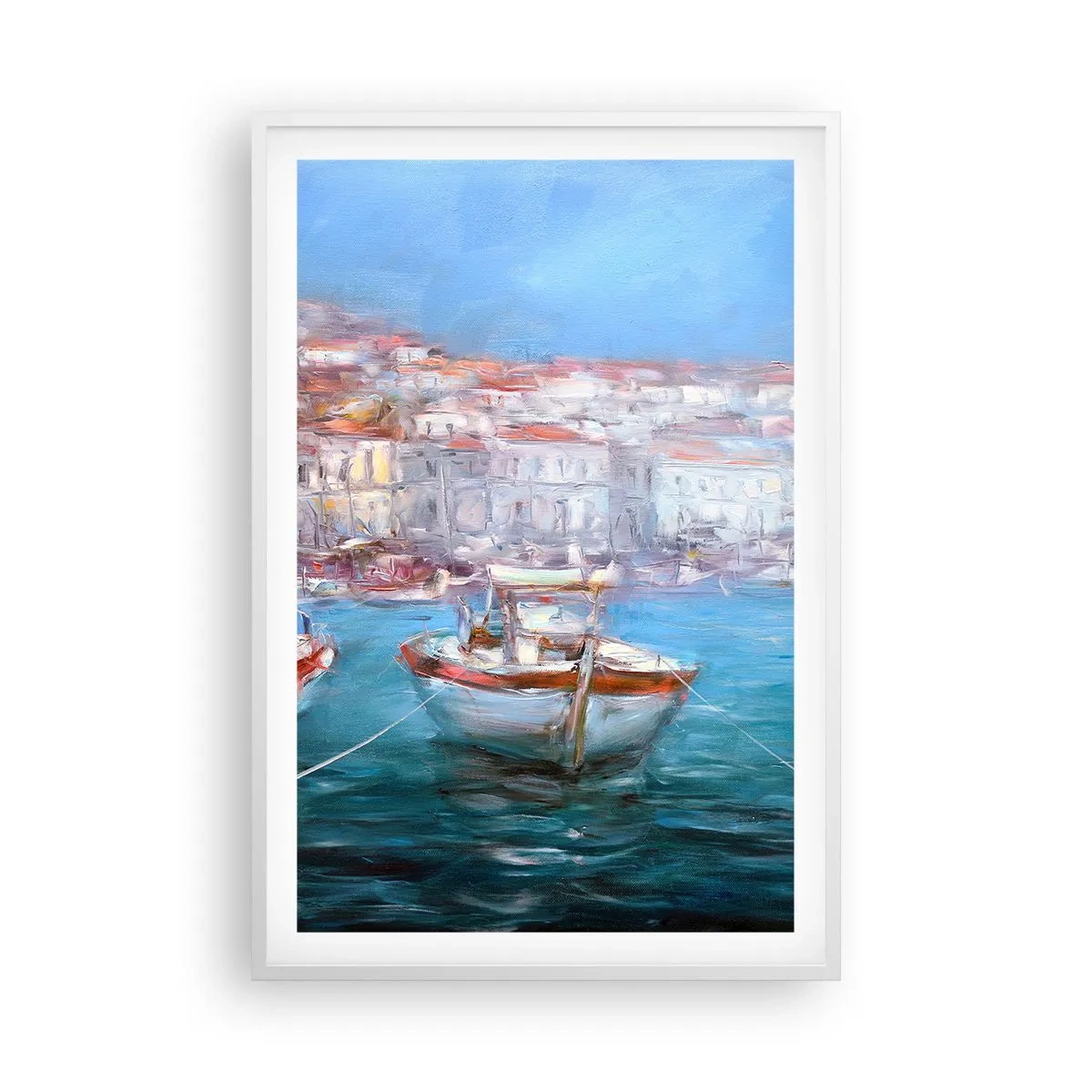 Poster in einem weißen Rahmen - Italienische Bucht - 61x91 cm