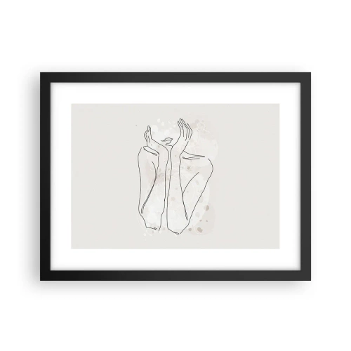 Poster in einem schwarzem Rahmen - Ein träumerischer Moment - 40x30 cm